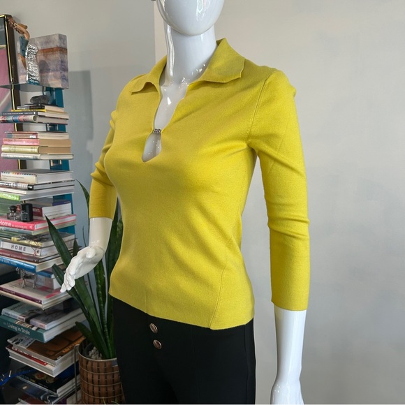 Vintage Balenciaga Silk & Cashmere Knit V-Neck Sweater - Picture 2 of 11